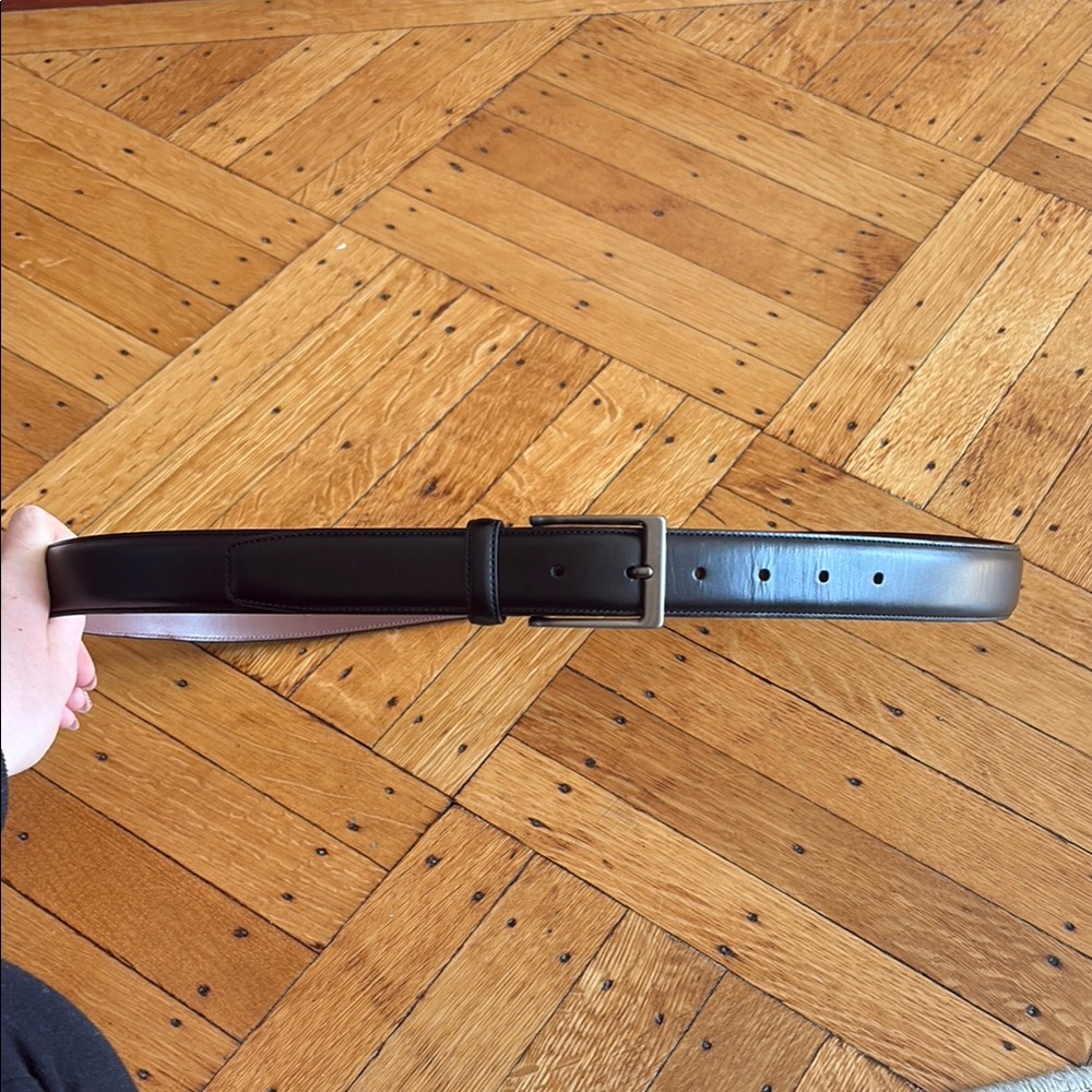 Men's Black Leather Belt